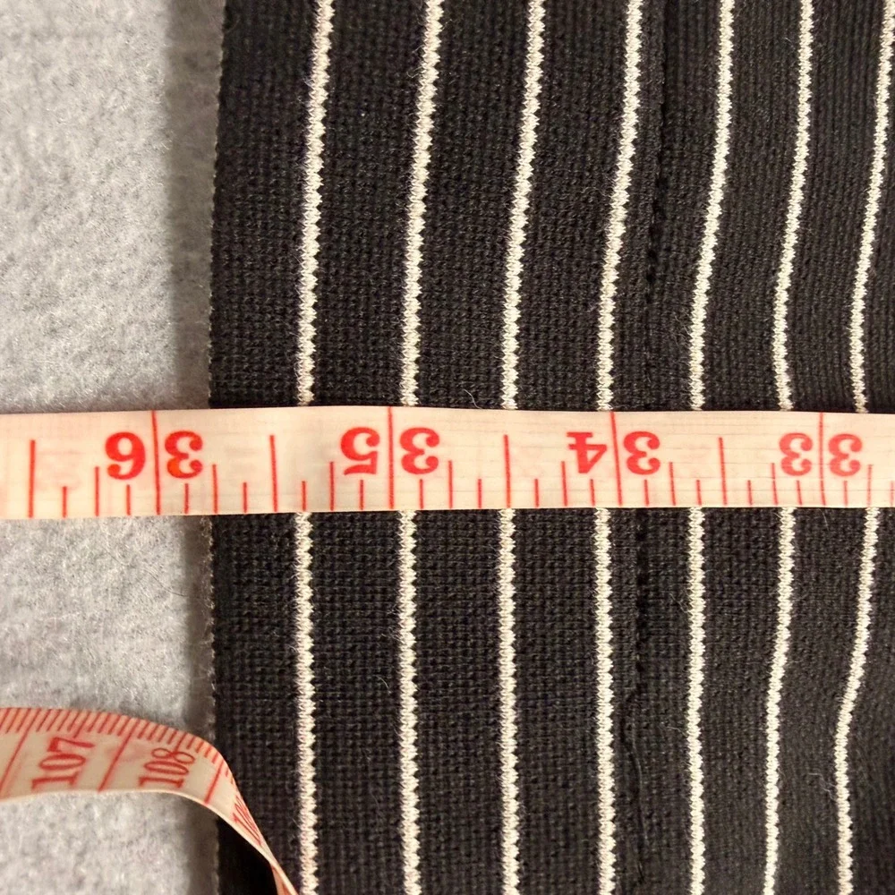 Madewell Black White Striped Fit‎ Flare Dress Sleeveless Racerback Size Medium